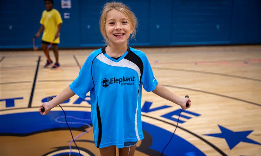 Students jump rope